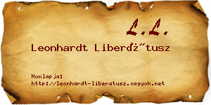 Leonhardt Liberátusz névjegykártya